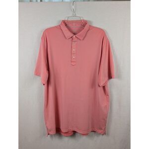 Johnnie-O Mashie Prep-Performance Polo Shirt Pink/Salmon Men's Size 2XL/XXL